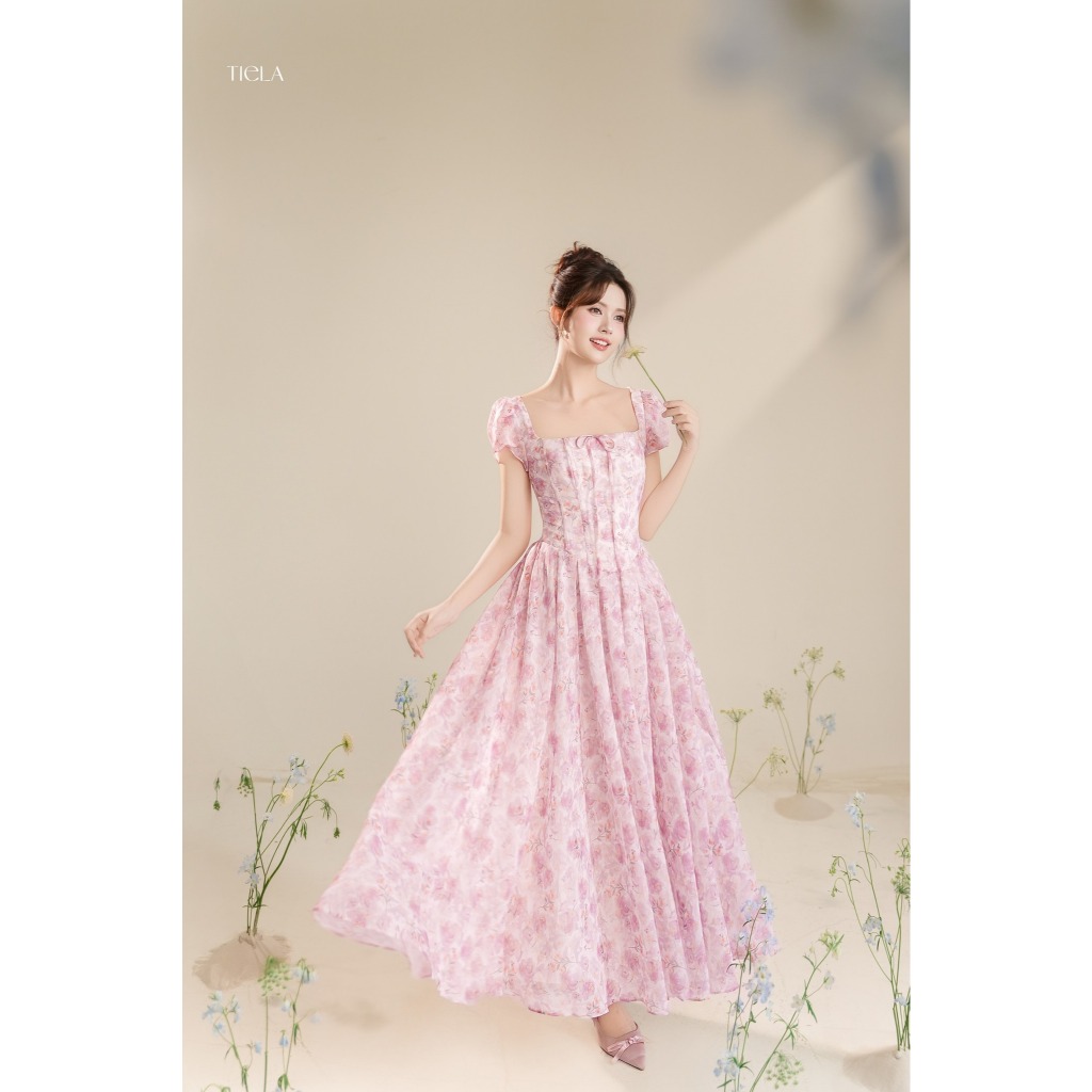 TIELA Đầm váy hoa cổ vuông-Naomi dress | BigBuy360 - bigbuy360.vn