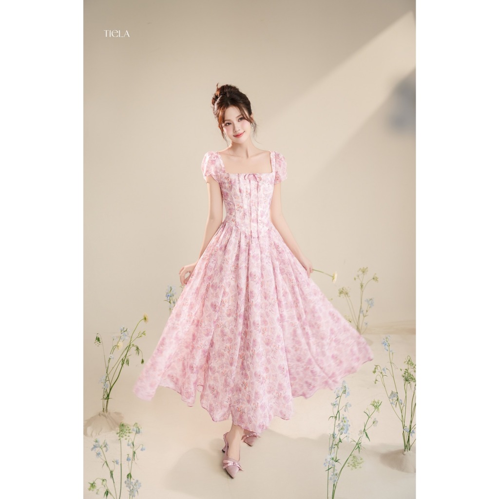 TIELA Đầm váy hoa cổ vuông-Naomi dress | BigBuy360 - bigbuy360.vn