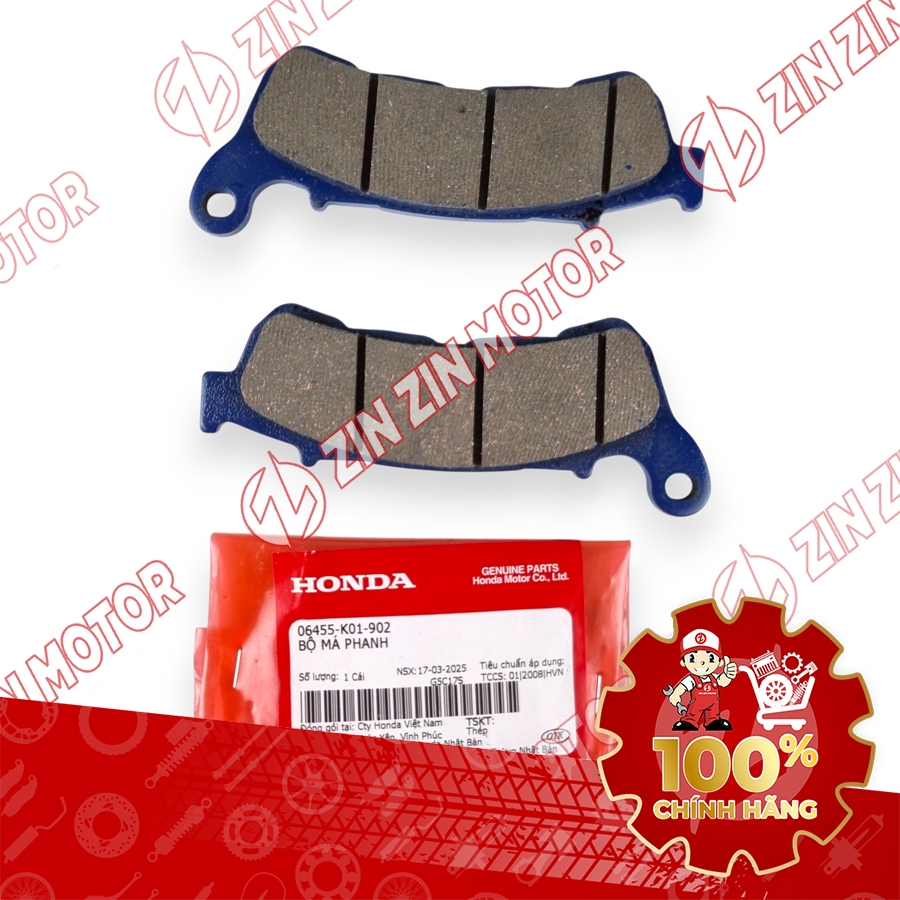 Má Phanh, Bố Thắng Trước SH 150i / 125i 2017 2018 2019 06455-K01-902 Chính Hãng - ZZM