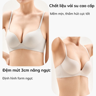  Áo lót su tạo khe Adore – Dây chéo lưng khoét sâu mút 3cm nâng ngực không gọng AD006 