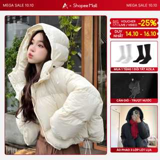 [ Hãng Sẵn ] Áo Khoác Phao Croptop Nữ AZILA, Áo Phao Béo Hàn Quốc Dáng Ngắn Dày Dặn Siêu Ấm Mùa Đông