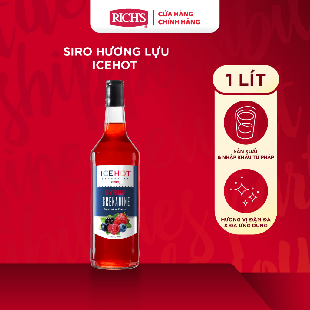 Siro ICEHOT Lựu Grenadine 1L
