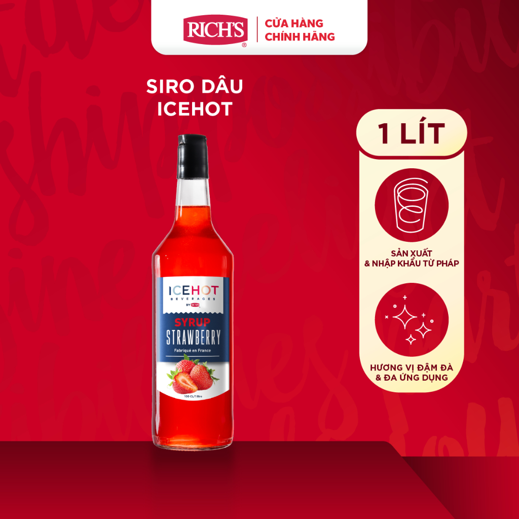 Siro ICEHOT Dâu chai 1L