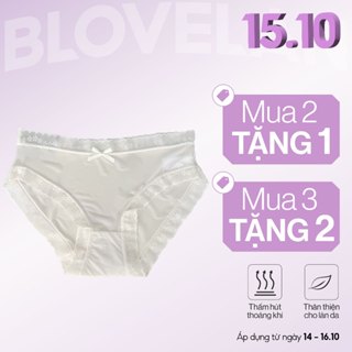 Quần lót nữ Blovelan Chery dáng tam giác vải lanh thoáng mát đáy cotton kháng khuẩn – Màu trắng, vàng, xanh, nâu, đen