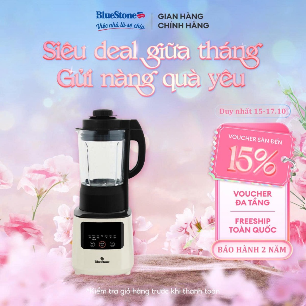 Máy xay nấu & làm sữa hạt đa năng bluestone blb-6035 1.75l | 6 chức năng | bh 2 năm
