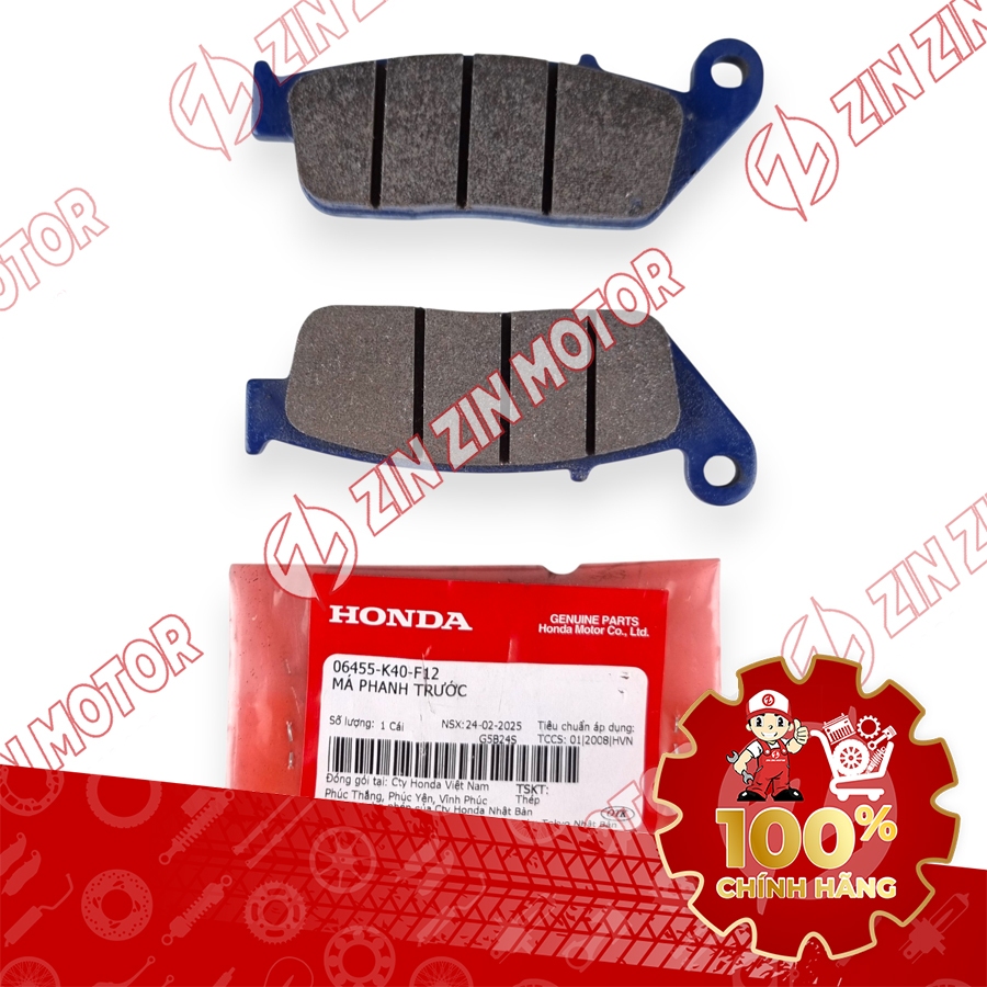 Má Phanh, Bố Thắng Trước SH 150i / 125i ABS 2017 2018 2019 06455-K40-F12 Chính Hãng - ZZM