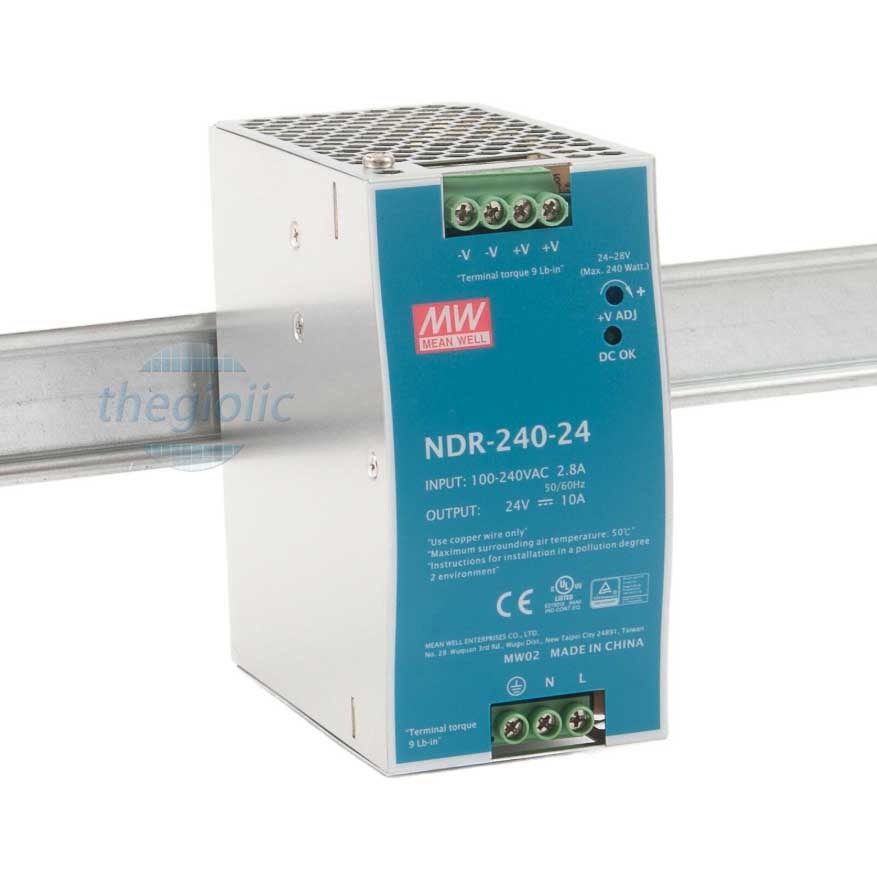 Bộ nguồn cài ray Meanwell NDR-240-24