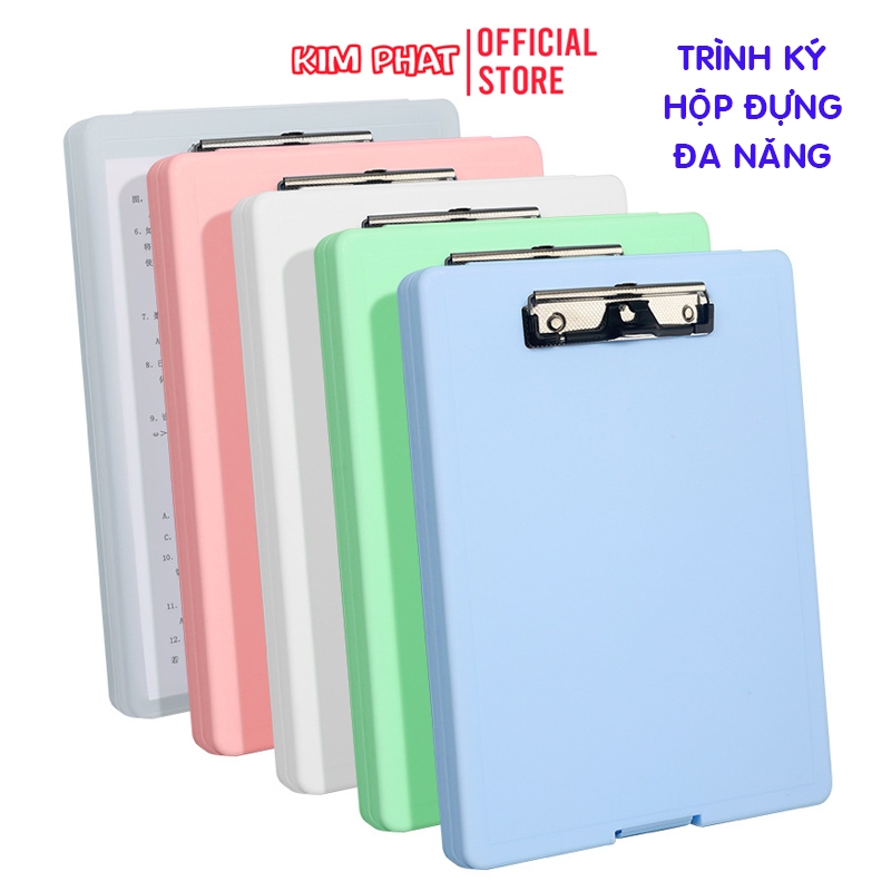 Bìa Trình Ký Kèm File Hộp Đựng Hồ Sơ Tài Liệu A4 Đa Năng Tiện Dụng 3723