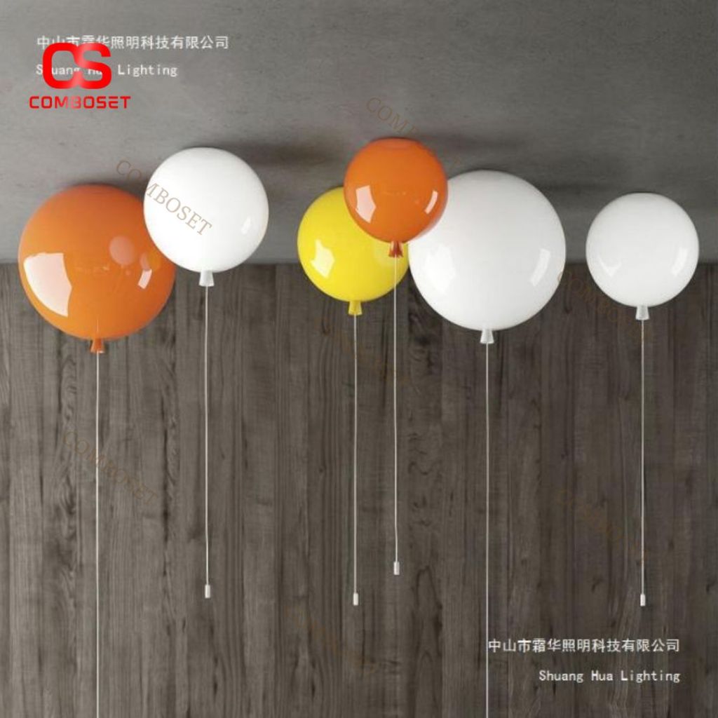 Đèn Trần Hình Bóng Bay Đa Màu Decor Nhà Trẻ, Trường Mầm Non, Khu Vui Chơi