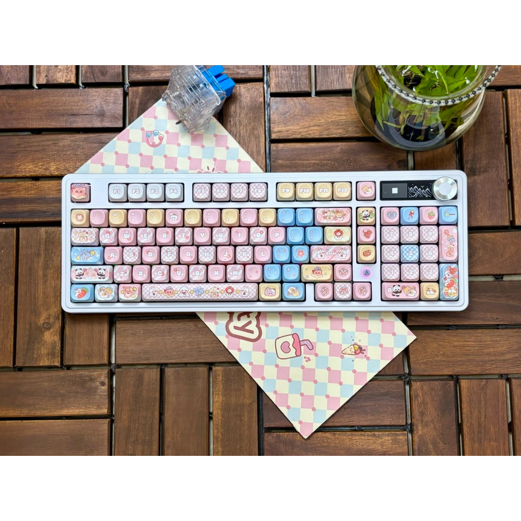 Bàn phím cơ Custom từ Ak980 pro/ 3 Chế độ kết nối / Led Rgb /Hotswap 5pin/ Mạch xuôi / đã mod