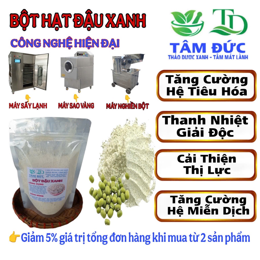 túi 1kg bột hạt đậu xanh nguyên chất - cải thiện thị lực