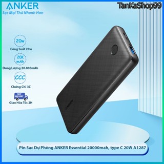 Pin Dự Phòng Anker 20000mAh Sạc Nhanh 20w A1287 1C 1A Công Nghệ PD IQ Chứng chỉ 3C Sạc Nhanh IP android tablet 
