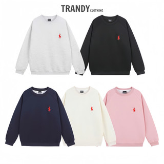   DEAL MỞ BÁN  Áo Sweater Thêu Ngựa Logo Nỉ 2 Da SWT Thêu Ngựa Cao Cấp Siêu Dày Vải Nam Nữ Unisex 