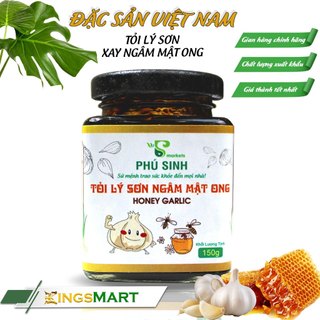  Tỏi Lý Sơn Xay Ngâm Mật Ong - Thương hiệu Phú Sinh - Đặc sản Lý Sơn - Hũ 150g - Kingsmart 
