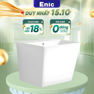 Lavabo treo tường Enic, chất liệu gốm sứ bên chắc, chống bám bẩn chống trầy xước