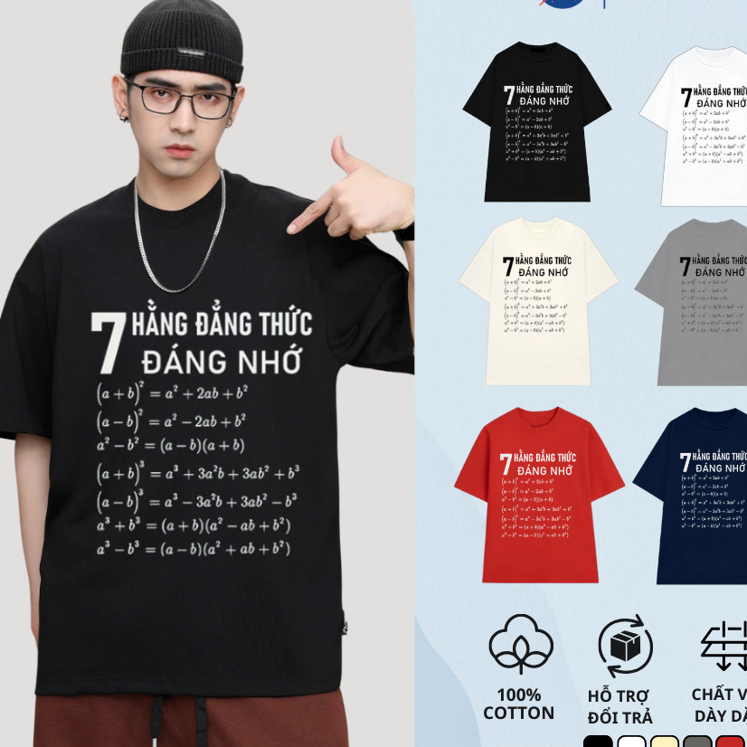 Áo Thun Cổ Tròn In Hình 7 HẰNG ĐẲNG THỨC ĐÁNG NHỚ Chất Cotton su Unisex Nam Nữ UT