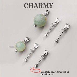 Charm treo đinh gắn ốp hạt C356, Bạc 925 - Phụ kiện làm vòng tay, bông tay DIY - Charmy