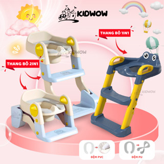  Thang bô vệ sinh Bệ Lót Thu Nhỏ Bồn Cầu Có Tay Vịn Gấp Gọn An Toàn Cho Bé Yêu từ 1-8 tuổi 