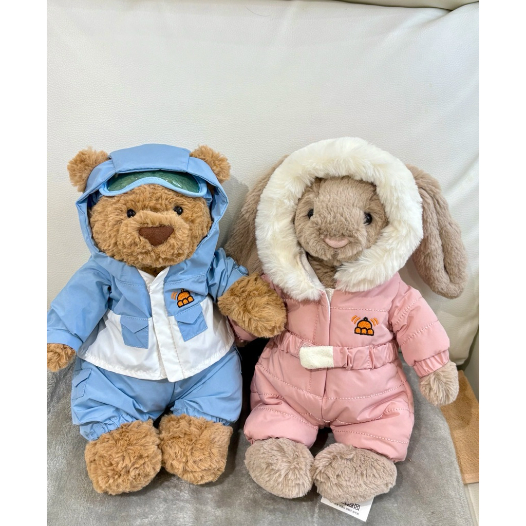 (Noel 2025) Thỏ bông Jellycat áo lông Bashful Bunny Snow Suit và gấu Bartholomew Bear Snow Suit Gián