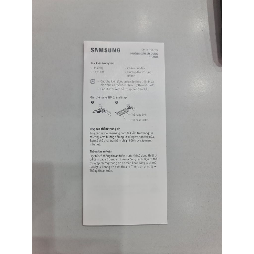 Sách hướng dẫn samsung A17 LTE