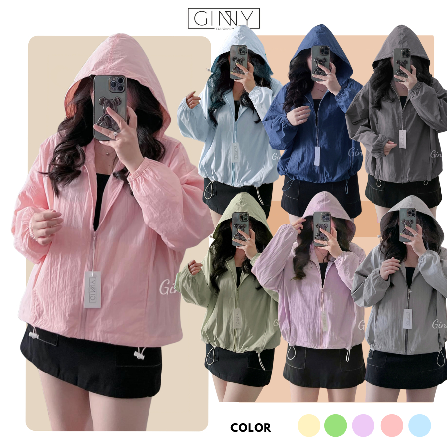 Áo khoác dù Orange CG-02 chống nắng - tia UV | Tone màu basic dễ phối | Túi trong túi ngoài nón rộng