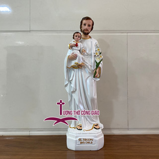 Tượng Thánh Giuse Bế Chúa 45cm composite cao cấp