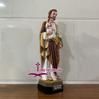 Tượng Thánh Giuse Bế Chúa 45cm composite cao cấp