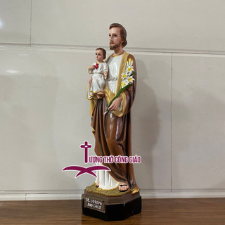 Tượng Thánh Giuse Bế Chúa 45cm composite cao cấp