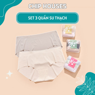 Combo 3 Quần Lót Nữ Su Thạch Băng Lụa Kháng Khuẩn Siêu Tàng Hình, Quần Lót Nữ Tàng Hình Không Viền Chất Mát Lịm AN8006