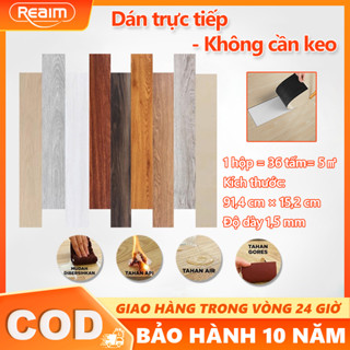  Sàn Nhựa Giả Gỗ Sẵn Keo Vân Gỗ Tự Nhiên Kích Thước 91.4×15.2 cm Chất Lượng Cao Bền 