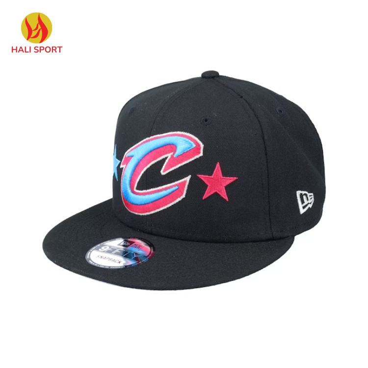 Mũ Snapback NBA bản kỷ niệm, nón thời trang Unisex New Era Cleveland Cavaliers ASGSTARRY Chính Hãng