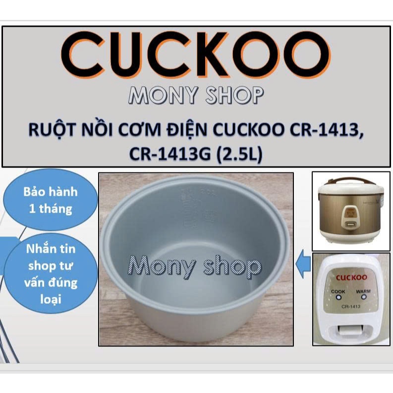 Ruột lòng nồi cơm điện CUCKOO CR 1413,CR-1413R 2,5L