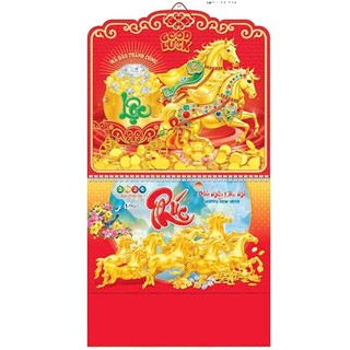 Lịch Lò xo giữa gắn bộ số bế nổi 3D 2026 - KIM NGỌ ĐẠI PHÁT ( HT25)