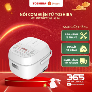 [HỎA TỐC HCM] Nồi cơm điện tử Toshiba RC-5DR1UVN(W), thích hợp cho gia đình có trẻ ăn dặm, người già ăn kiêng