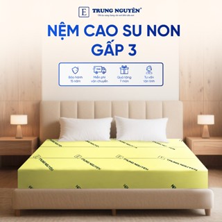 Nệm cao su non gấp 3 kết hợp Memory Foam và Mousse Foam cao cấp, nệm gấp gọn thoáng mát đàn hồi bảo vệ sức khỏe