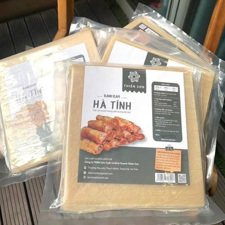 VỎ CUỐN CHẢ RAM BÌNH ĐỊNH TỆP 500GR (BÁNH TRÁNG RAM CUỐN)