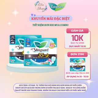 Băng Vệ Sinh Ban Đêm Laurier Super SlimGuard Siêu Mỏng 1mm 35cm 40cm 8 Miếng