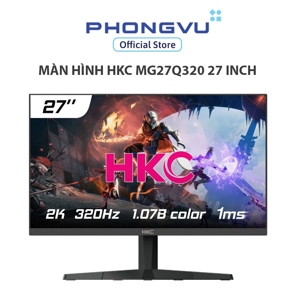 Màn hình HKC MG27Q320 27" (QHD (2K) 2560 x 1440/ Fast IPS/ 320Hz/ 1 ms) - Bảo hành 24 tháng