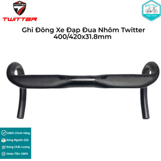 Ghi Đông Xe Đạp Đua Nhôm Twitter 400/420x31.8mm – Siêu Nhẹ, Cứng Cáp, Tinh Tế