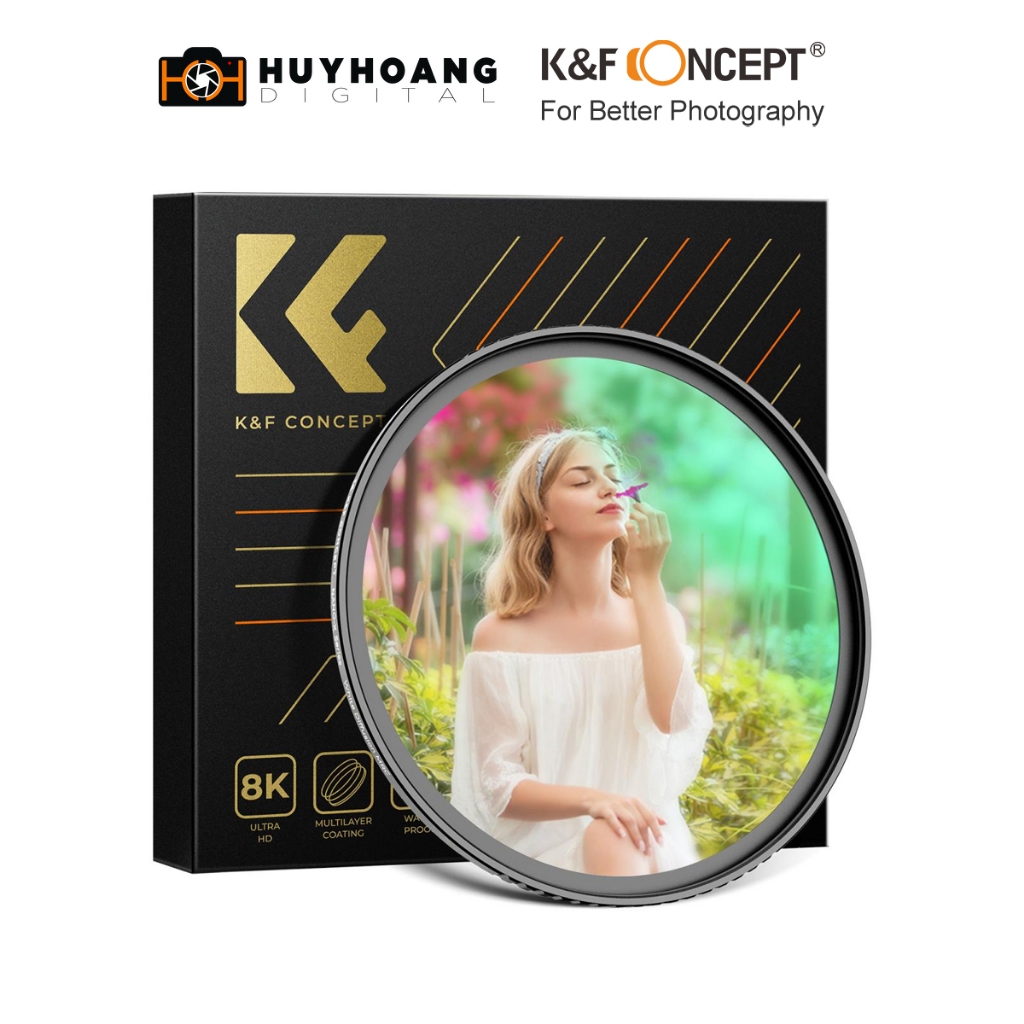 Kính lọc K&F CONCEPT White Mist 1/4 Filter Nano-Xcel – Hiệu Ứng Cinematic Mềm Mại - 82mm