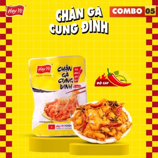  Combo 5 Chân Gà rút xương Hey Yo Cung Đình 29g hàng Việt Nam thơm ngon chất lượng 
