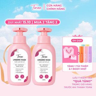 Combo 2 Nước Giặt Đồ Lót Chuyên Dụng Tinee 280ml Nano Bạc Hạn Chế Nấm Khuẩn - Hương Hoa Anh Đào