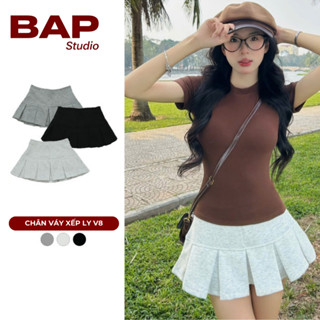 Chân váy tennis xếp ly, chân váy ngắn dáng xòe chất nỉ dày cao cấp tôn dáng năng động vintage BAP STUDIO 86 V8