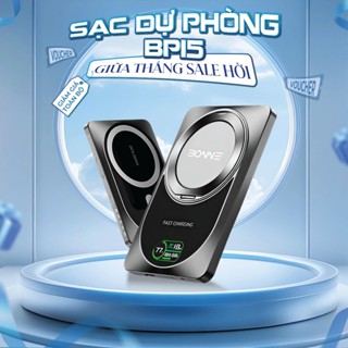 [ ĐỘC QUYỀN LIVE BONNE] Sạc dự phòng BP15 Chính hãng BONNE, Hỗ Trợ Sạc Không Dây Cao Cấp, Bảo Hành 12 Tháng
