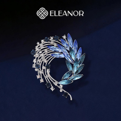 Ghim cài áo nam nữ Eleanor Accessories vòng hoa đính đá phụ kiện thời trang trâm cài áo 10695