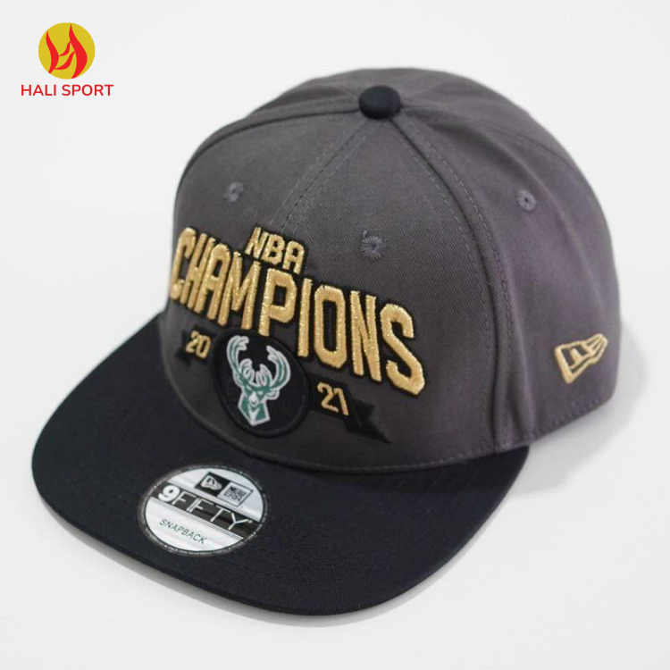Mũ Snapback New Era bản kỷ niệm nhà vô địch Championship Milwaukee Bucks NBA Final 2021 chính hãng