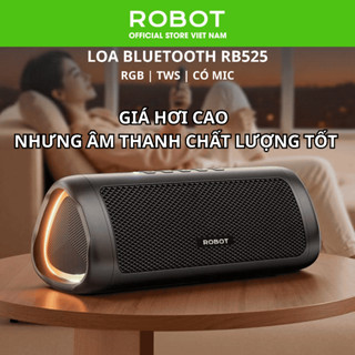 Loa Bluetooth 5.3 Robot RB525 Bass Mạnh 10W Đèn Led RGB, Kháng Nước, Pin Trâu - Hỗ Trợ Kết Nối Thẻ Nhớ, AUX