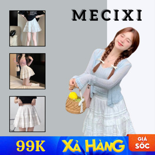 Chân váy ngắn ren Mecixi xếp ly  phong cách tiểu thư , công chúa Coquette trẻ trung ulzzang 2 lớp T028