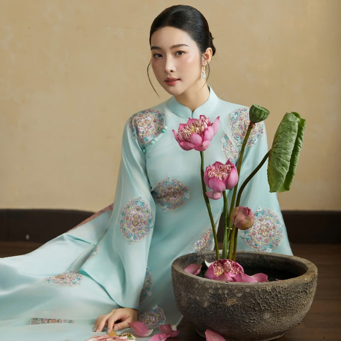 Áo Dài Ngọc Lam Uyên - EDINI - A1705LB