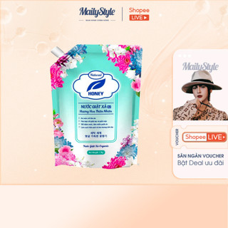  U12_Honey Nước Giặt Xả Hữu Cơ 2 trong 1 – Hương Hoa Thiên Nhiên Túi 2kg   Màu xanh   
